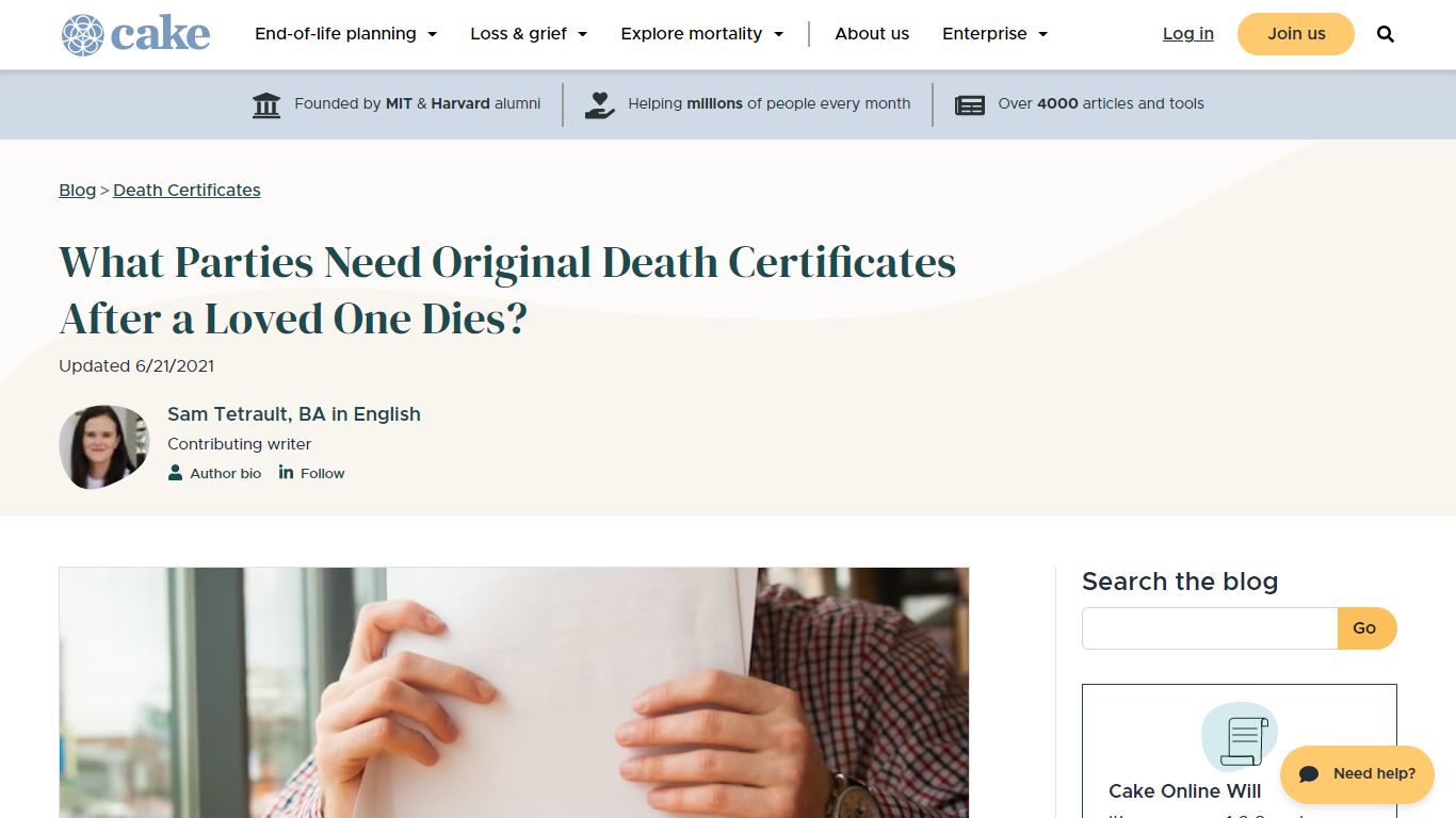 What Parties Need Original Death Certificates After a Loved One Dies ...